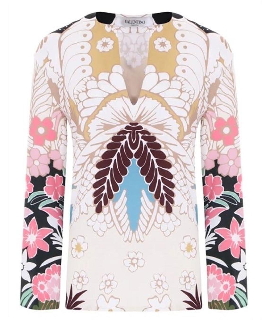 VALENTINO Мульти шелковая блузы, фото 1