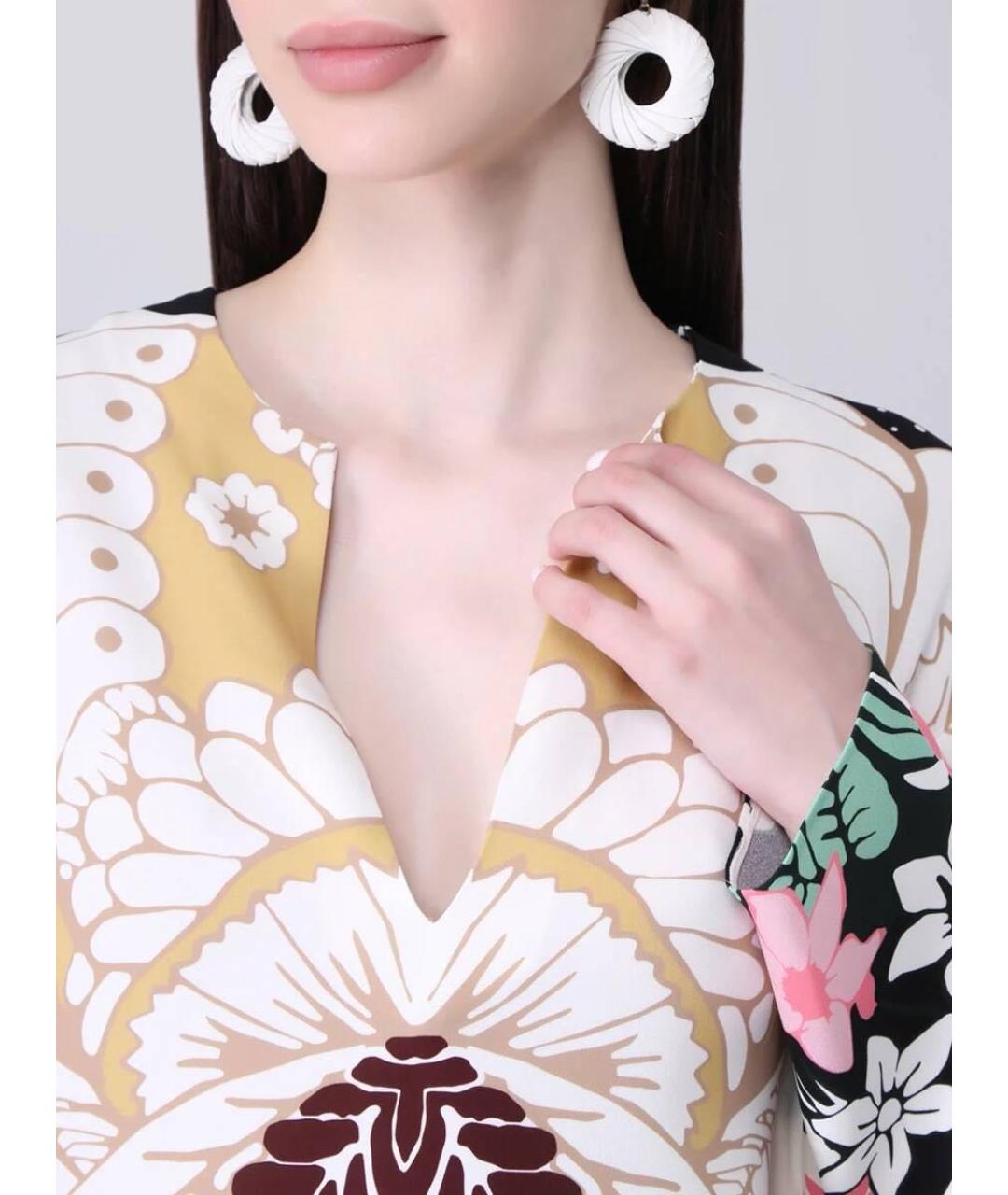 VALENTINO Мульти шелковая блузы, фото 4