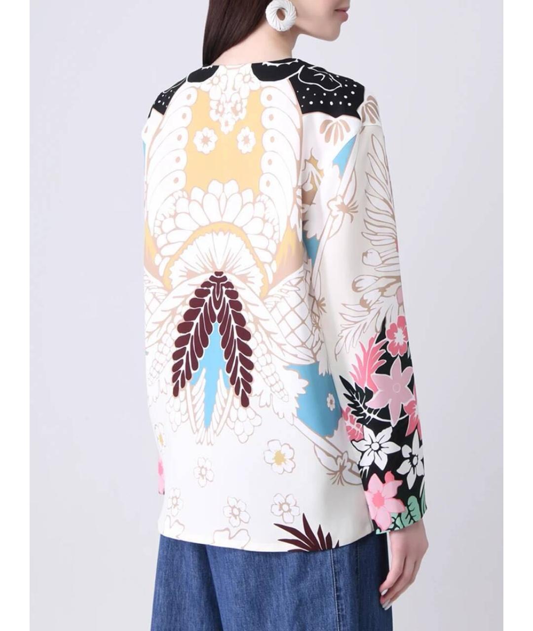 VALENTINO Мульти шелковая блузы, фото 2