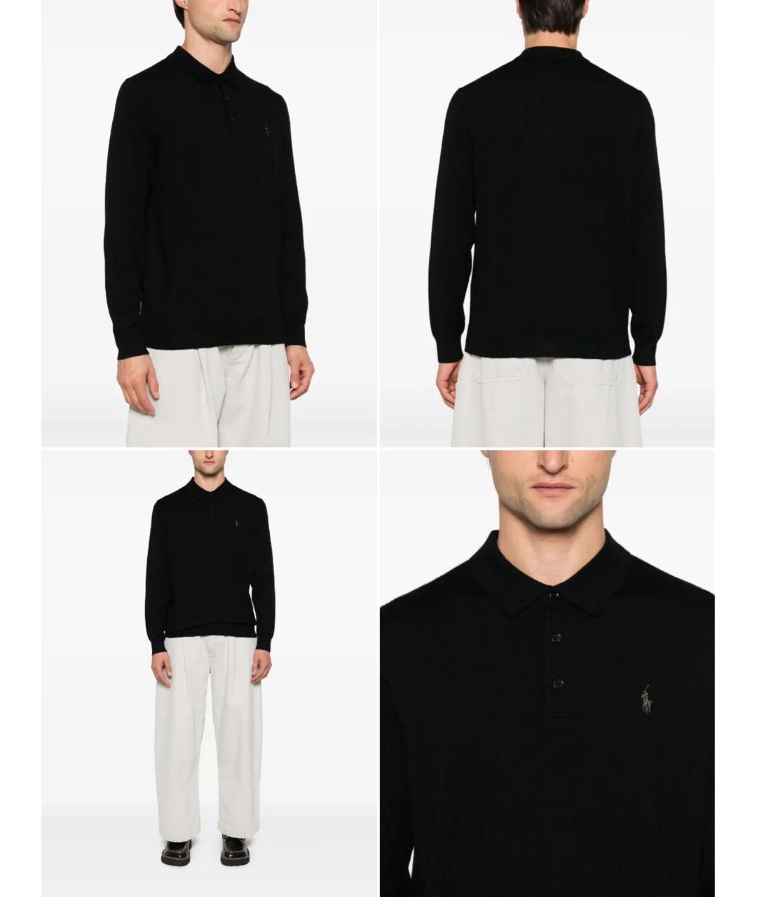 POLO RALPH LAUREN Черный шерстяной джемпер / свитер, фото 7