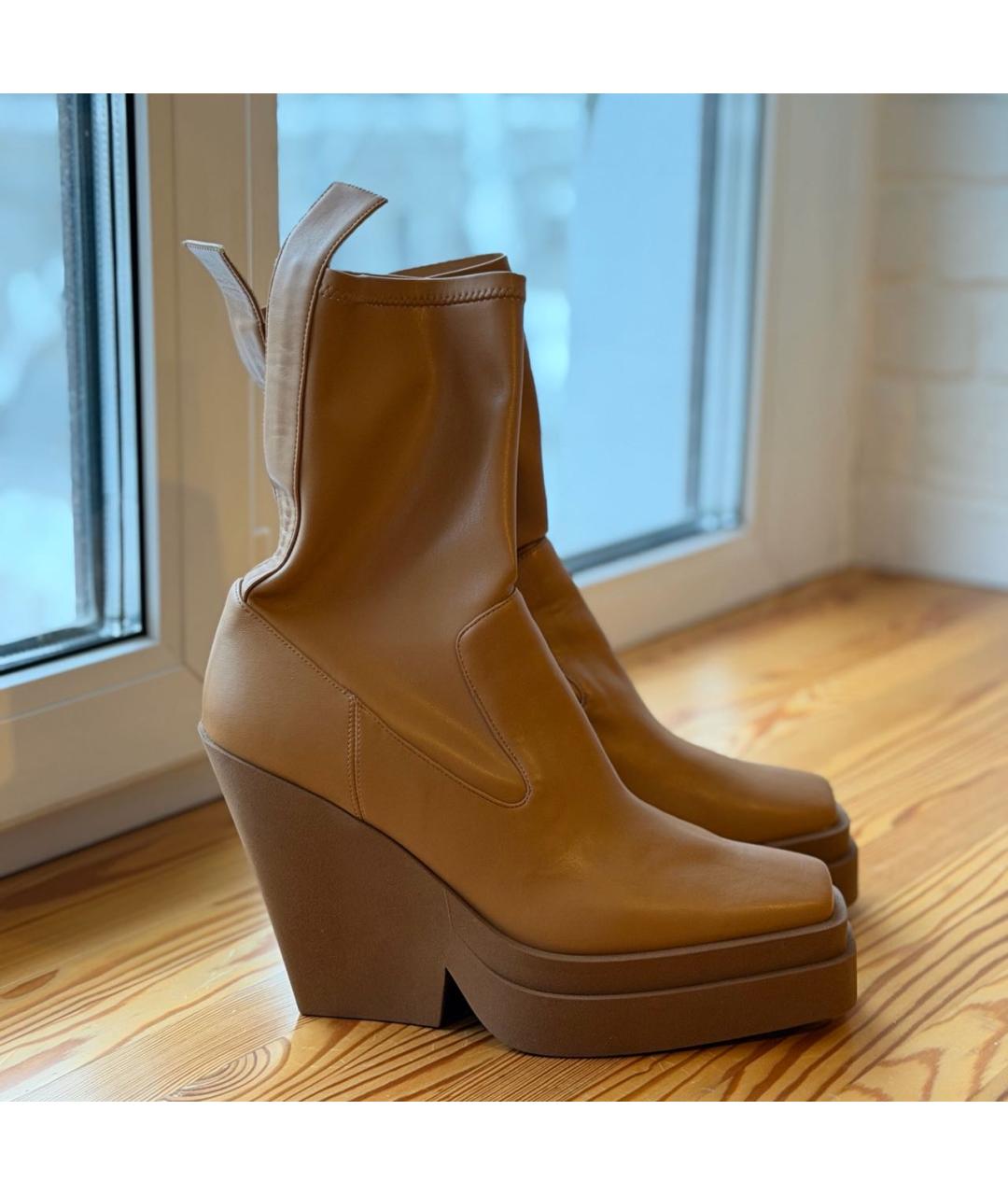 GIABORGHINI Коричневые полусапоги из искусственной кожи, фото 4