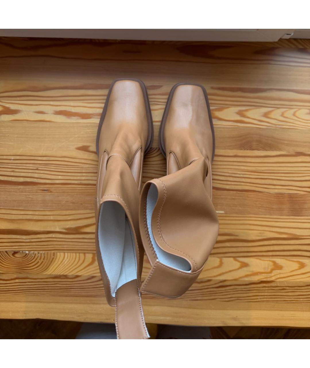 GIABORGHINI Коричневые полусапоги из искусственной кожи, фото 3