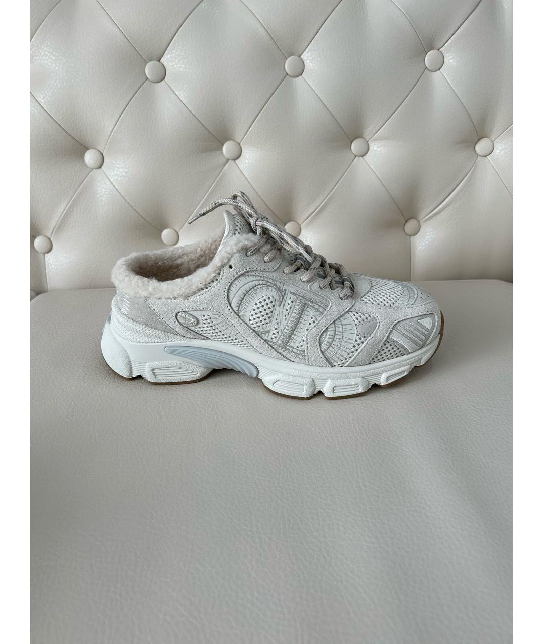 CHRISTIAN DIOR Бежевые кожаные кроссовки, фото 9