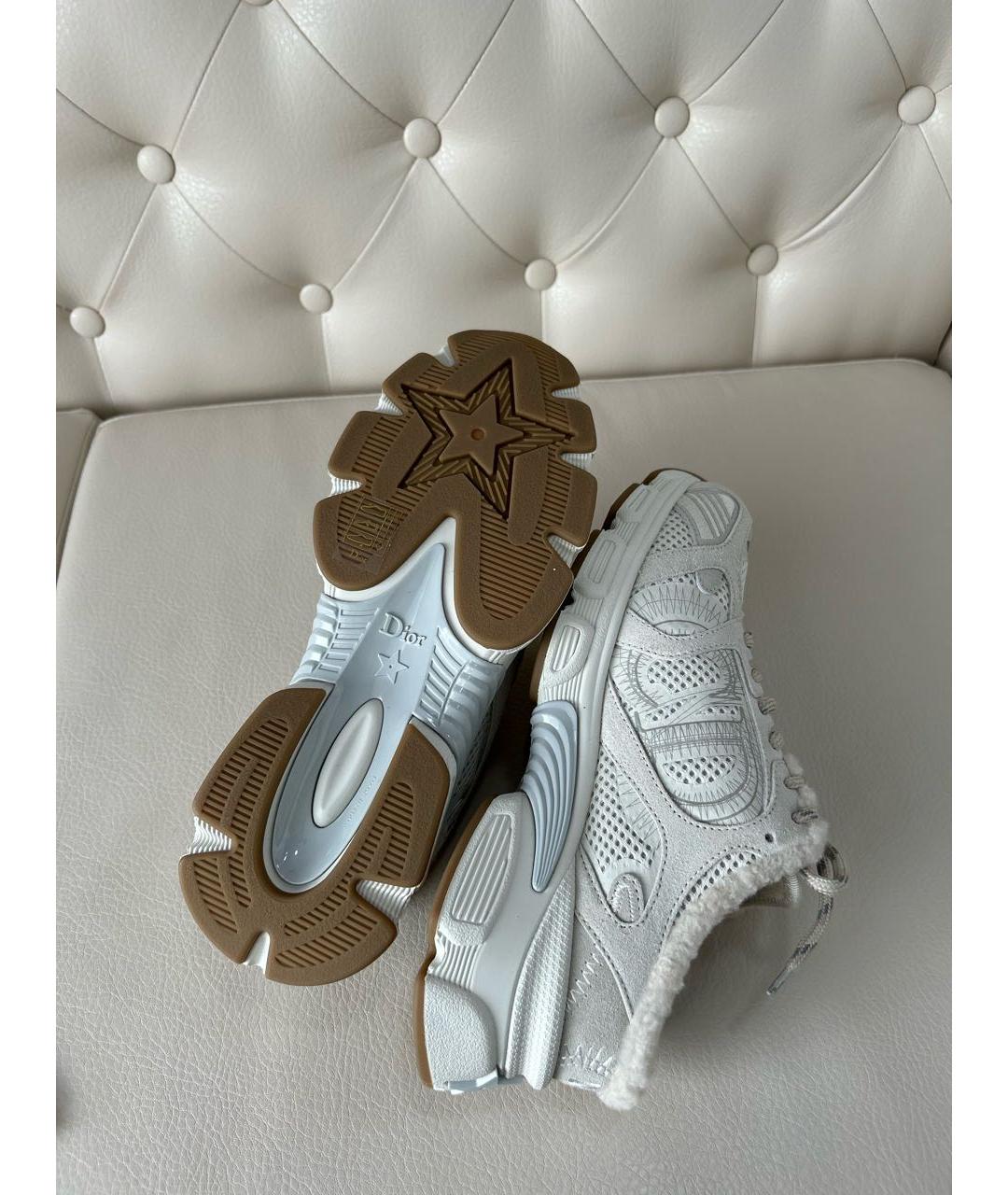 CHRISTIAN DIOR Бежевые кожаные кроссовки, фото 6
