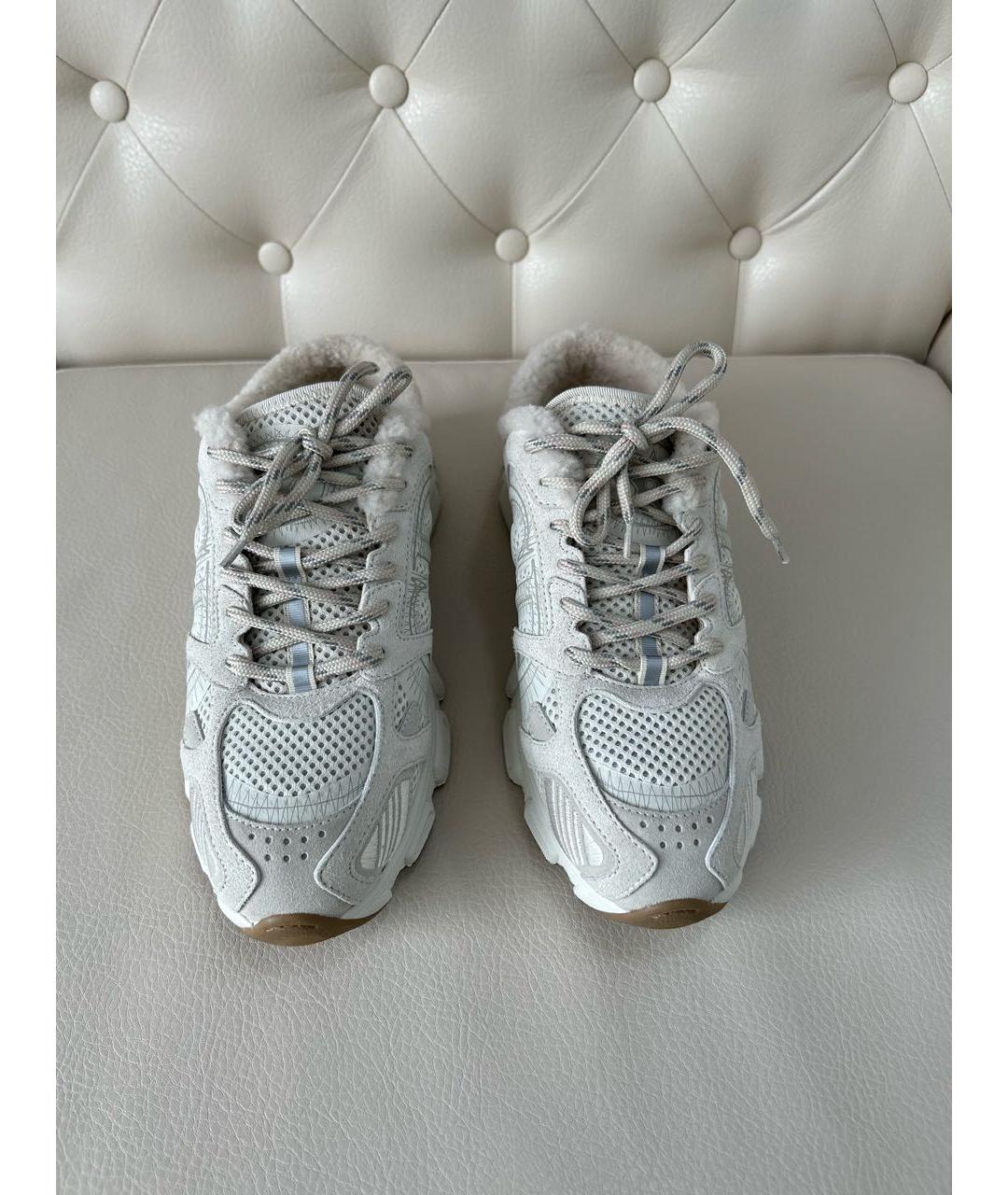 CHRISTIAN DIOR Бежевые кожаные кроссовки, фото 2