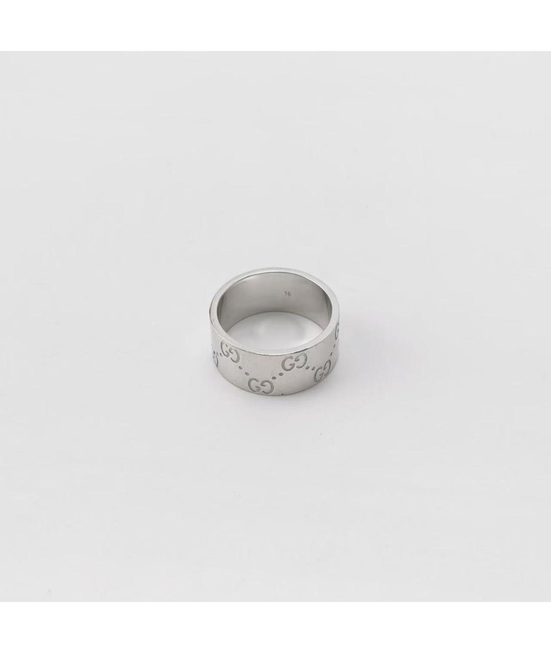 GUCCI Серебряное кольцо из белого золота, фото 3