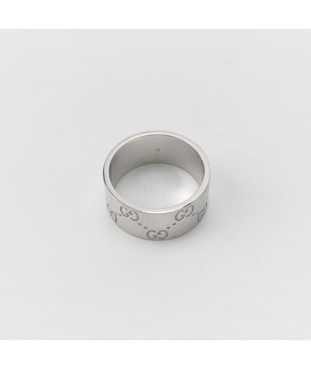 GUCCI Серебряное кольцо из белого золота, фото 5