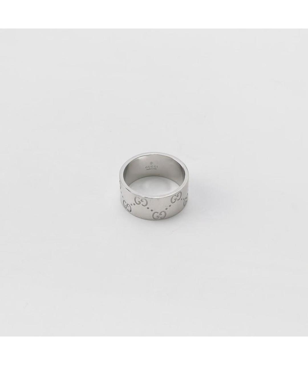 GUCCI Серебряное кольцо из белого золота, фото 2