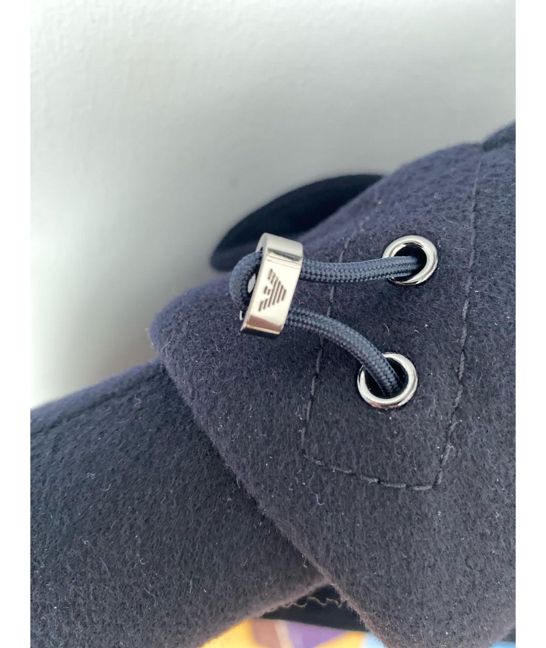 EMPORIO ARMANI Темно-синяя шерстяная куртка, фото 6