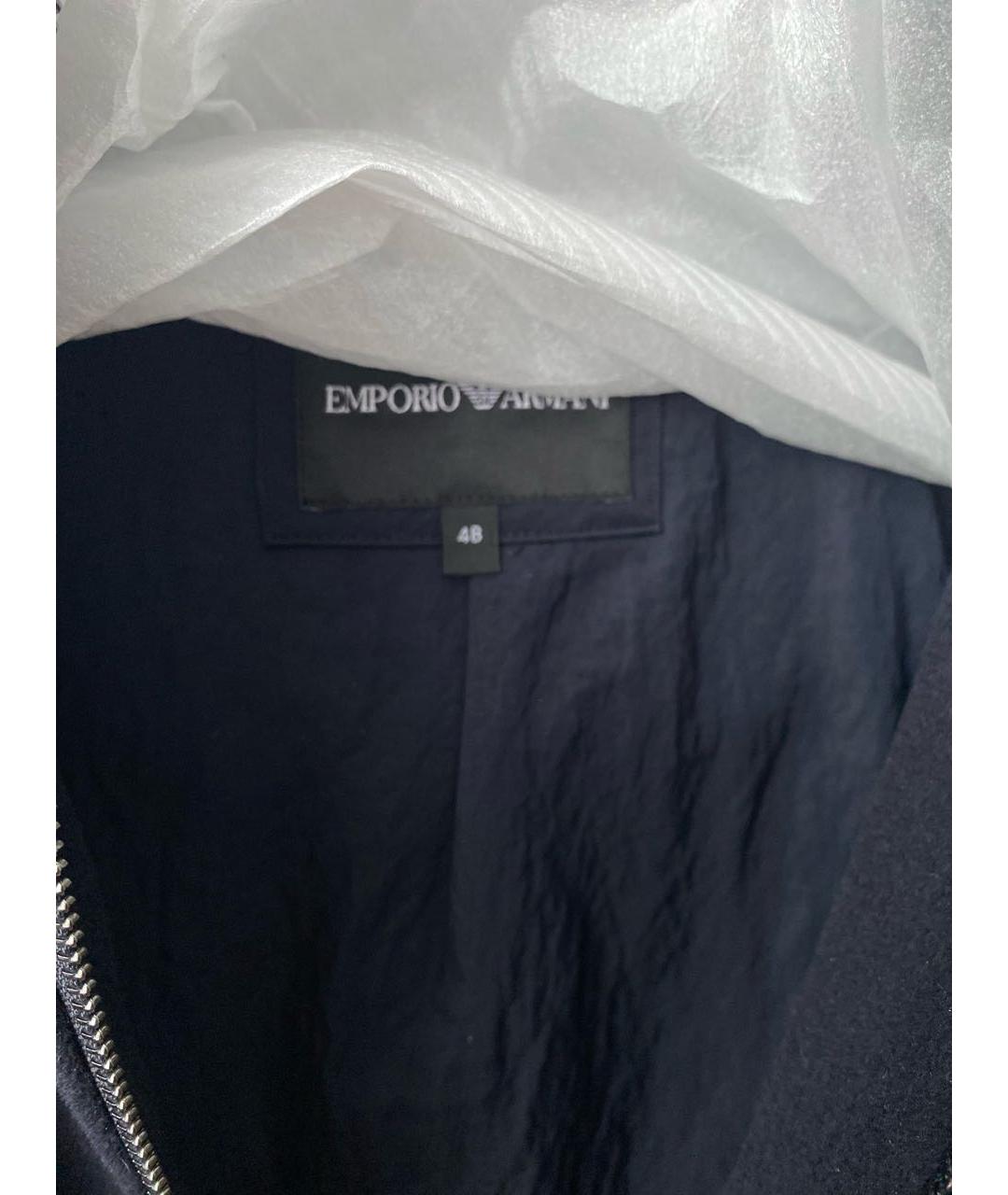 EMPORIO ARMANI Темно-синяя шерстяная куртка, фото 3