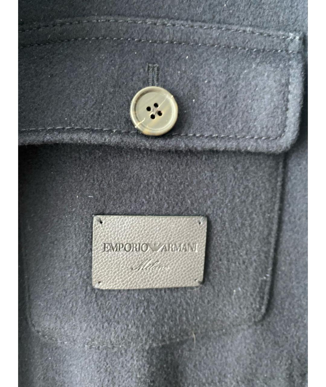 EMPORIO ARMANI Темно-синяя шерстяная куртка, фото 4