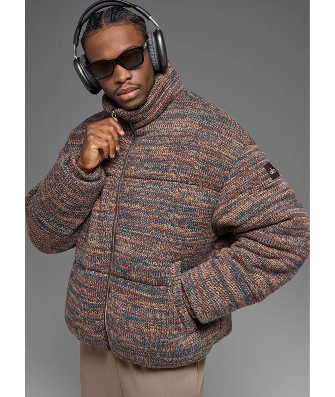 ALO YOGA Коричневый хлопковый пуховик, фото 2