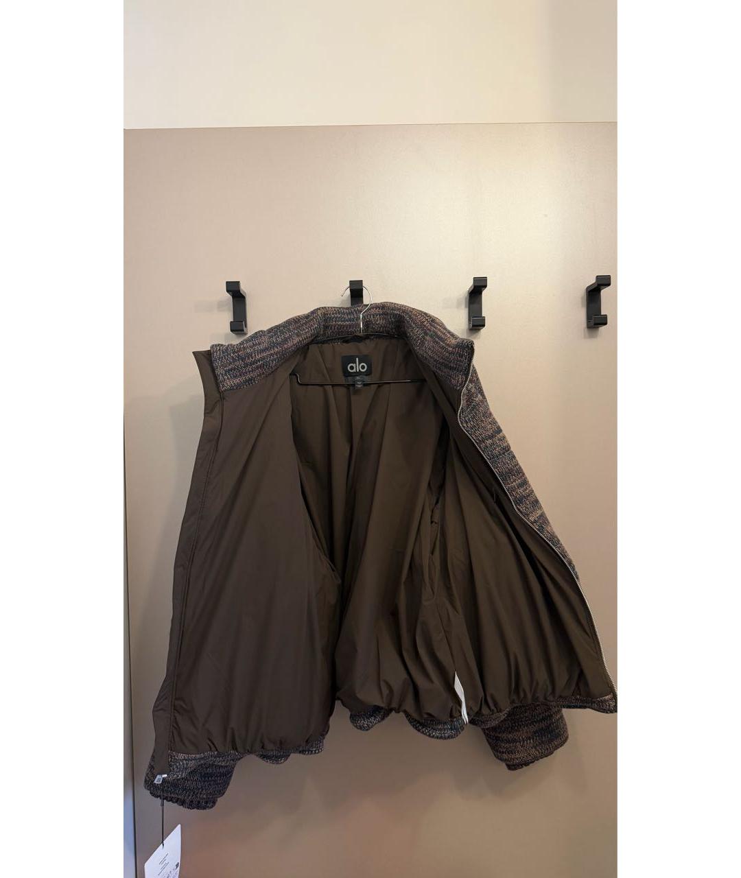 ALO YOGA Коричневый хлопковый пуховик, фото 3