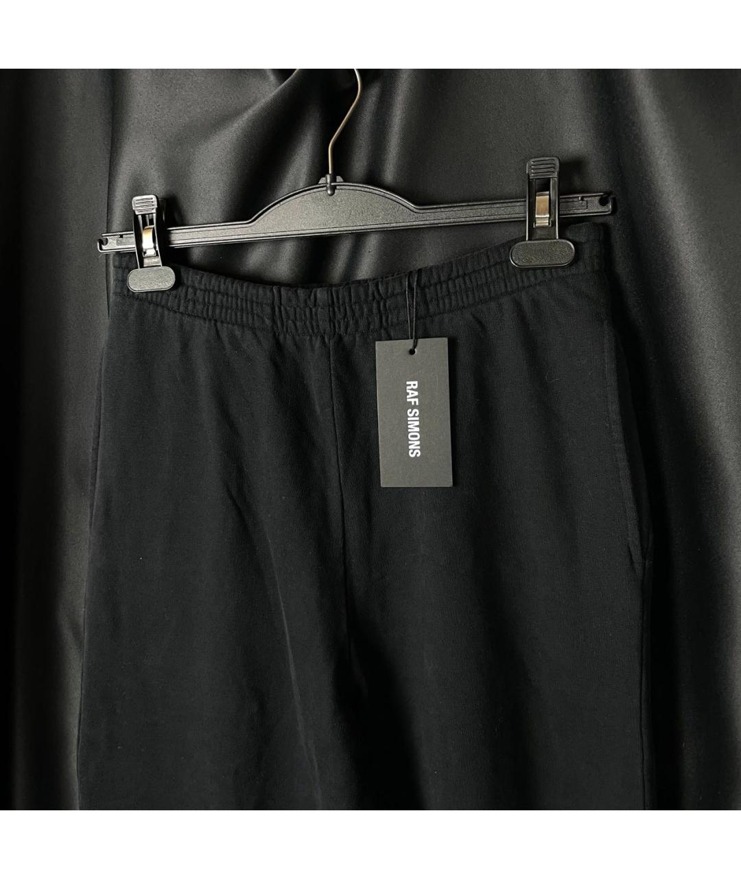 RAF SIMONS Черные хлопковые повседневные брюки, фото 2