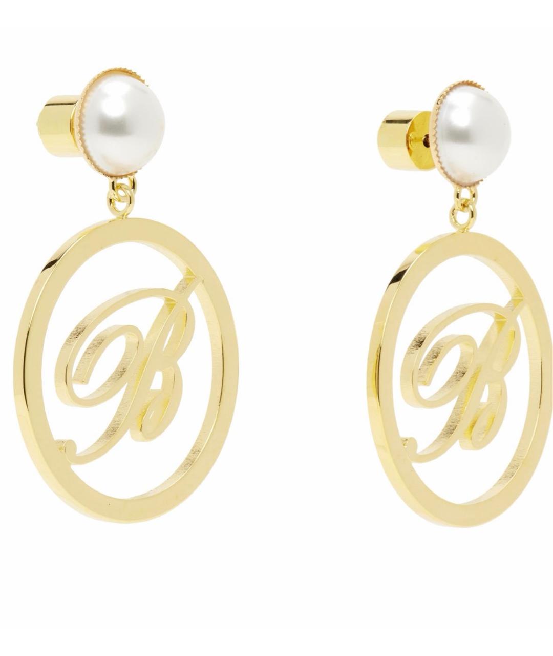 BLUMARINE Золотые латунные серьги, фото 2