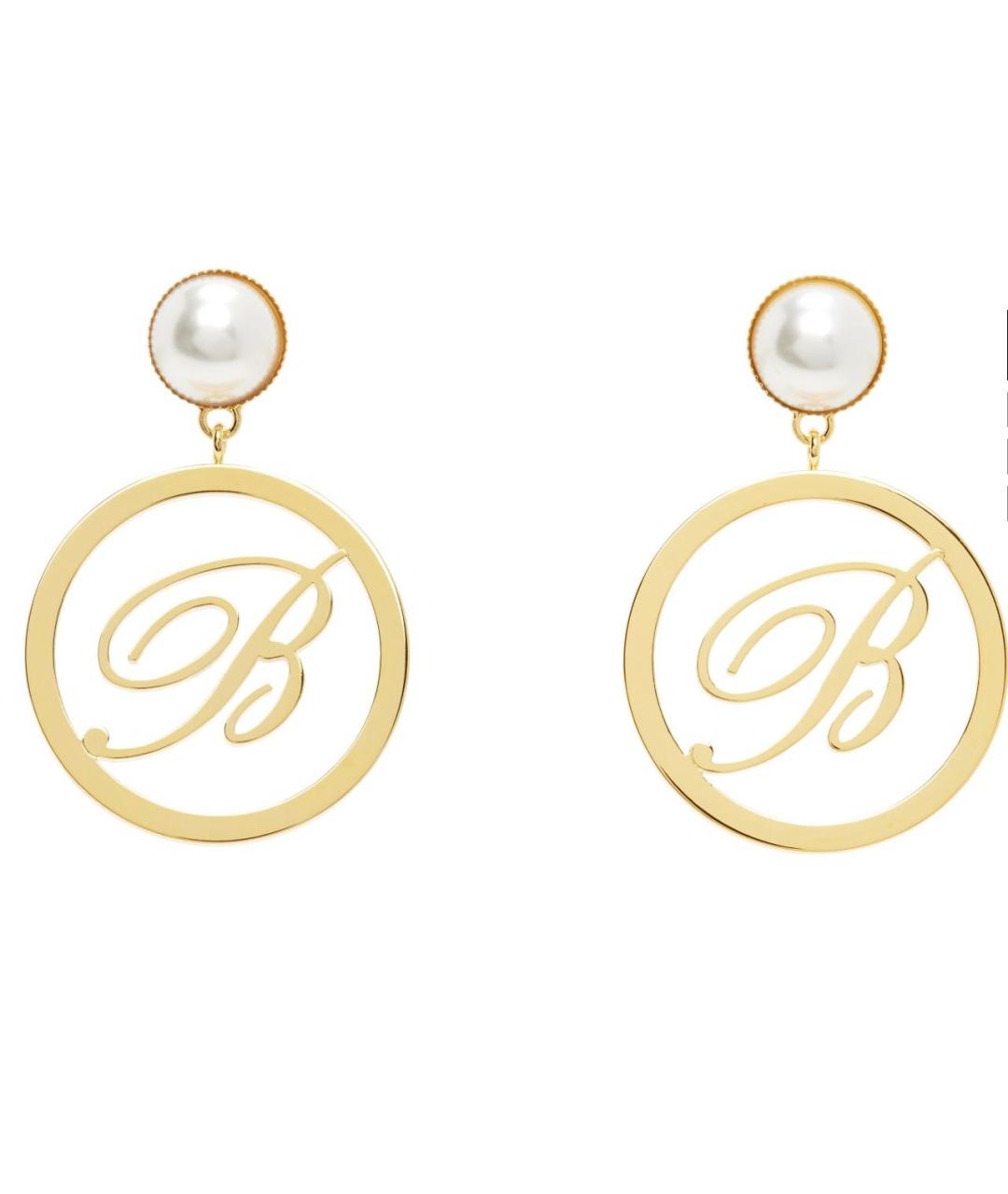 BLUMARINE Золотые латунные серьги, фото 1