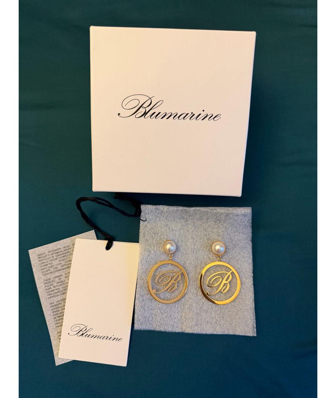 BLUMARINE Золотые латунные серьги, фото 5