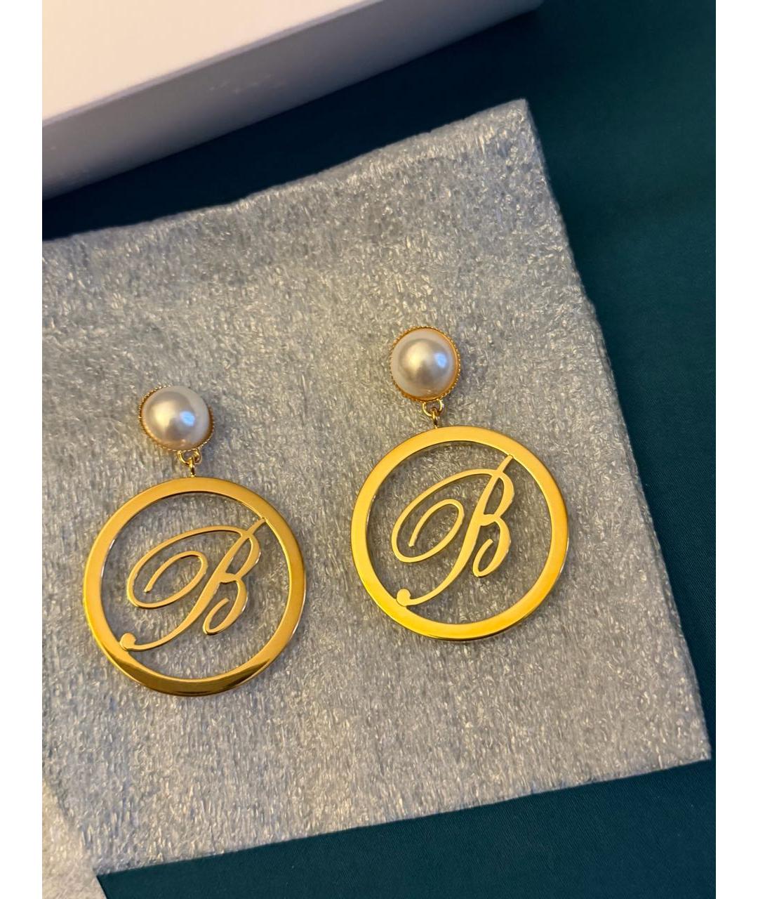 BLUMARINE Золотые латунные серьги, фото 7