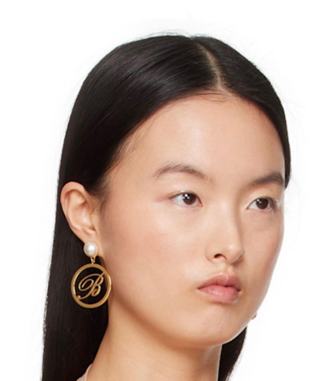 BLUMARINE Золотые латунные серьги, фото 4