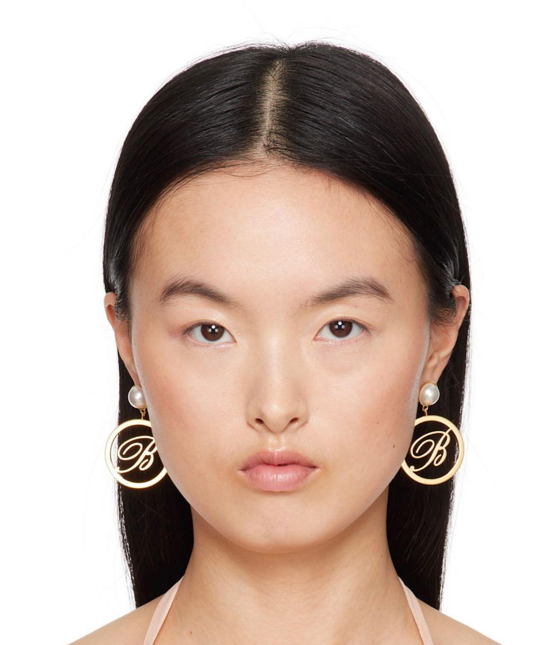 BLUMARINE Золотые латунные серьги, фото 3