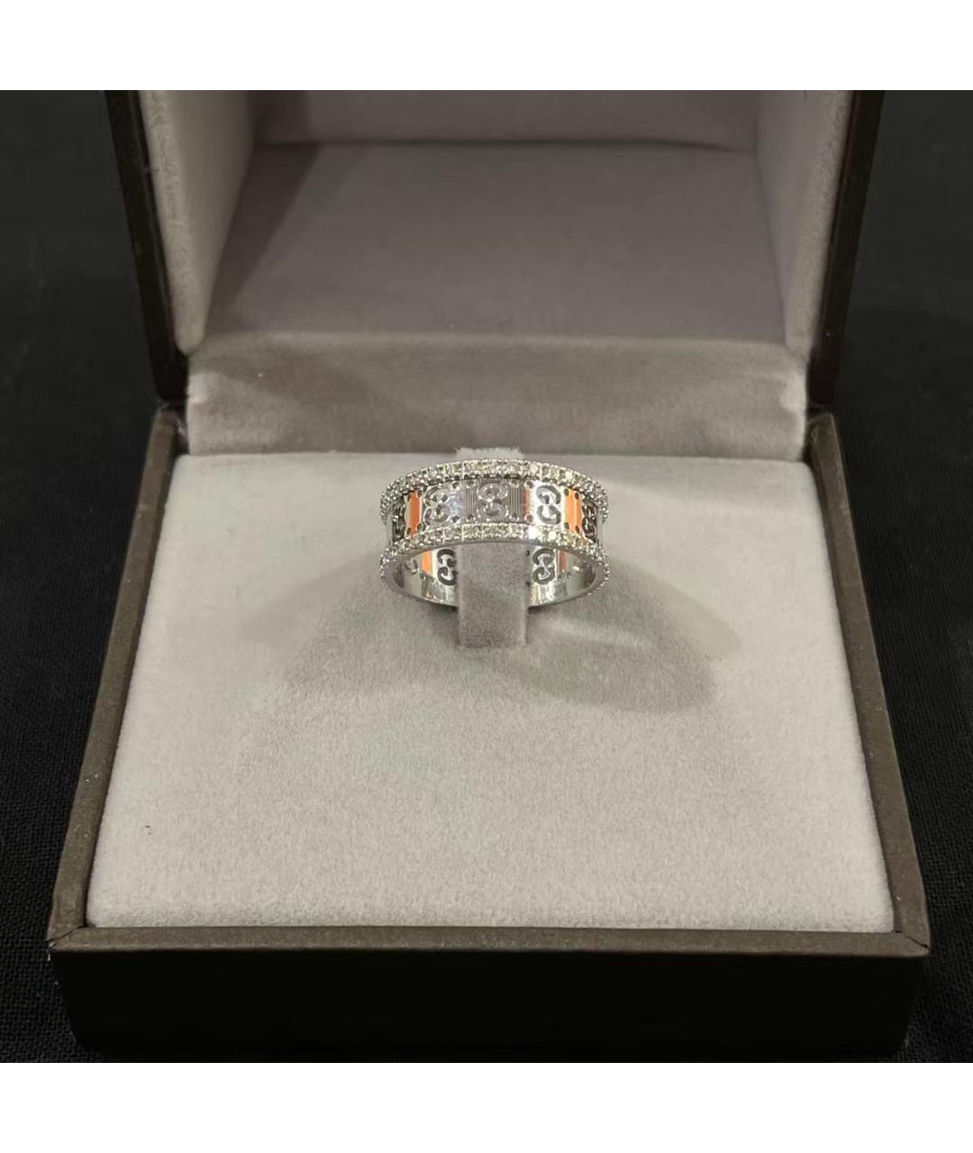 GUCCI Серебряное кольцо из белого золота, фото 2