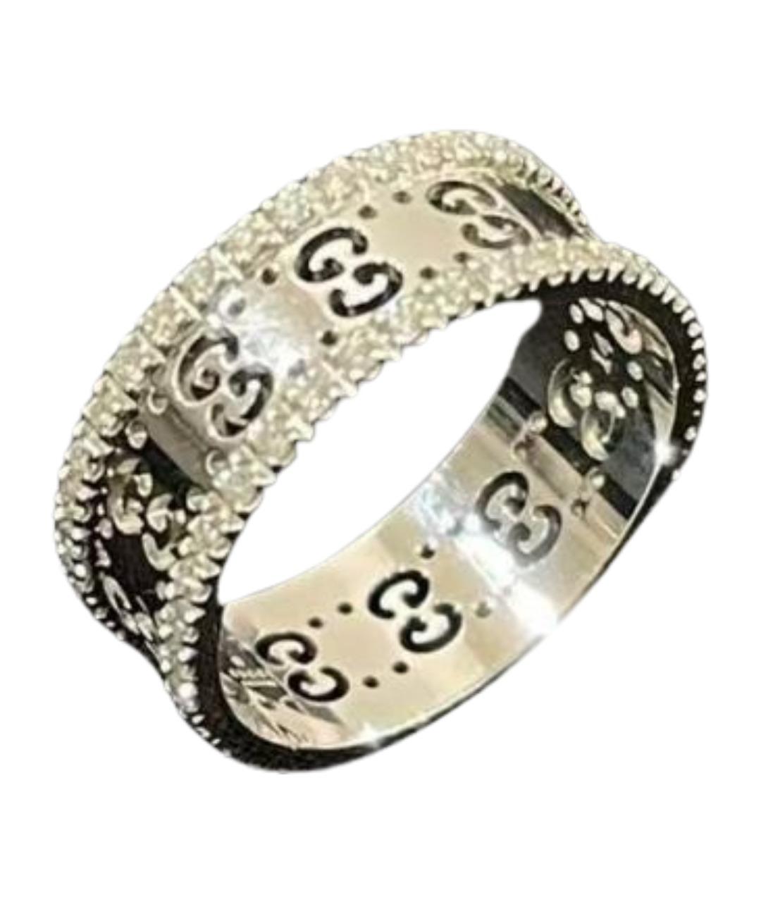 GUCCI Серебряное кольцо из белого золота, фото 1