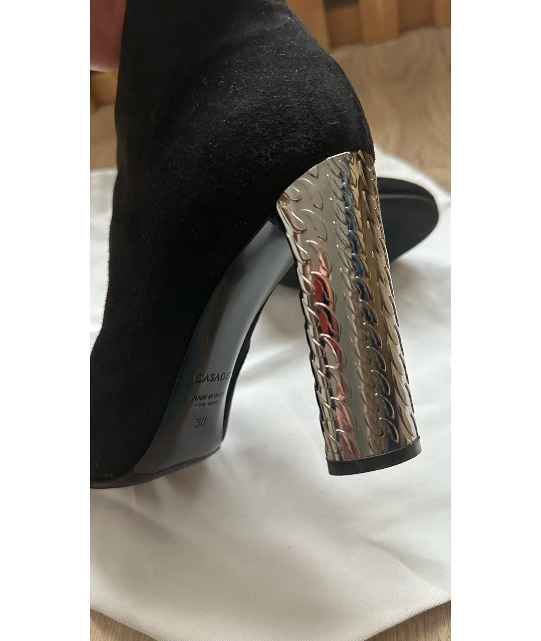 CASADEI Черные замшевые ботильоны, фото 6