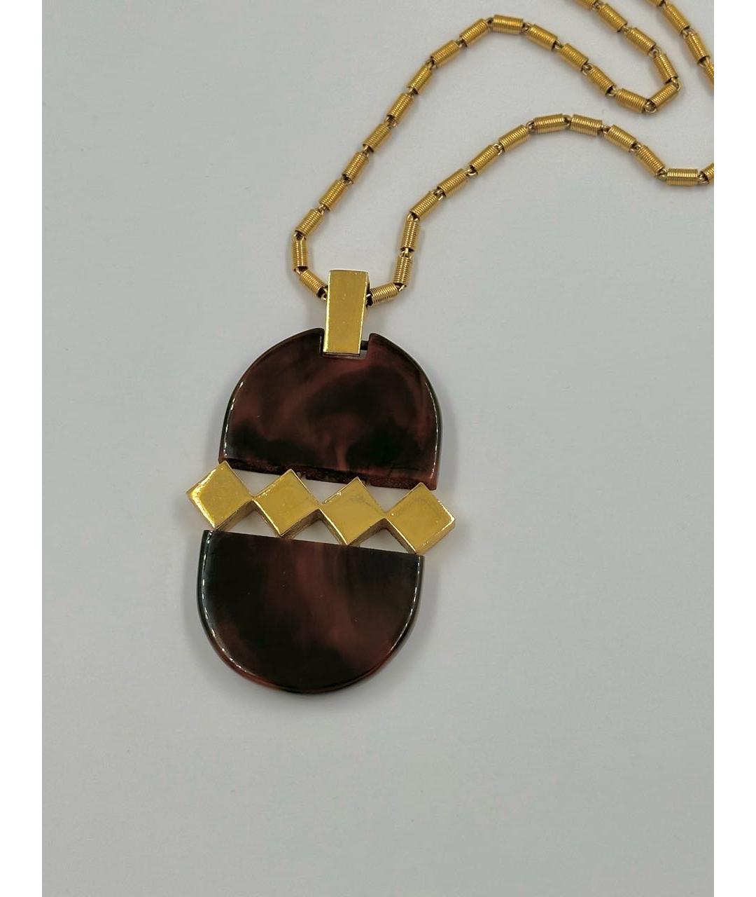 GIVENCHY Коричневый пластиковый кулон, фото 2