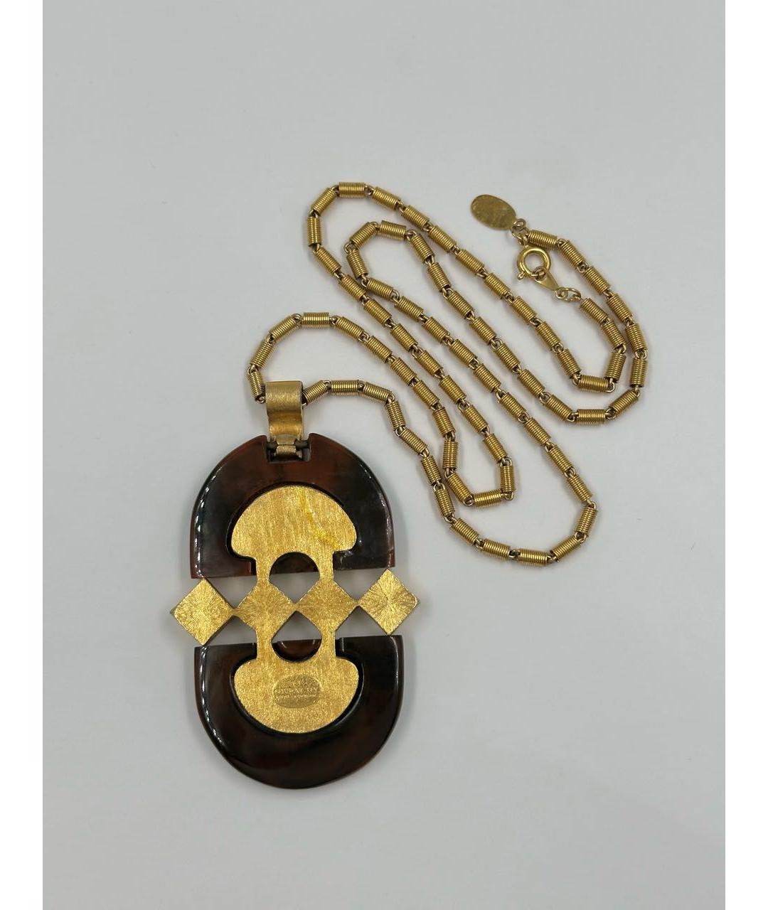 GIVENCHY Коричневый пластиковый кулон, фото 5