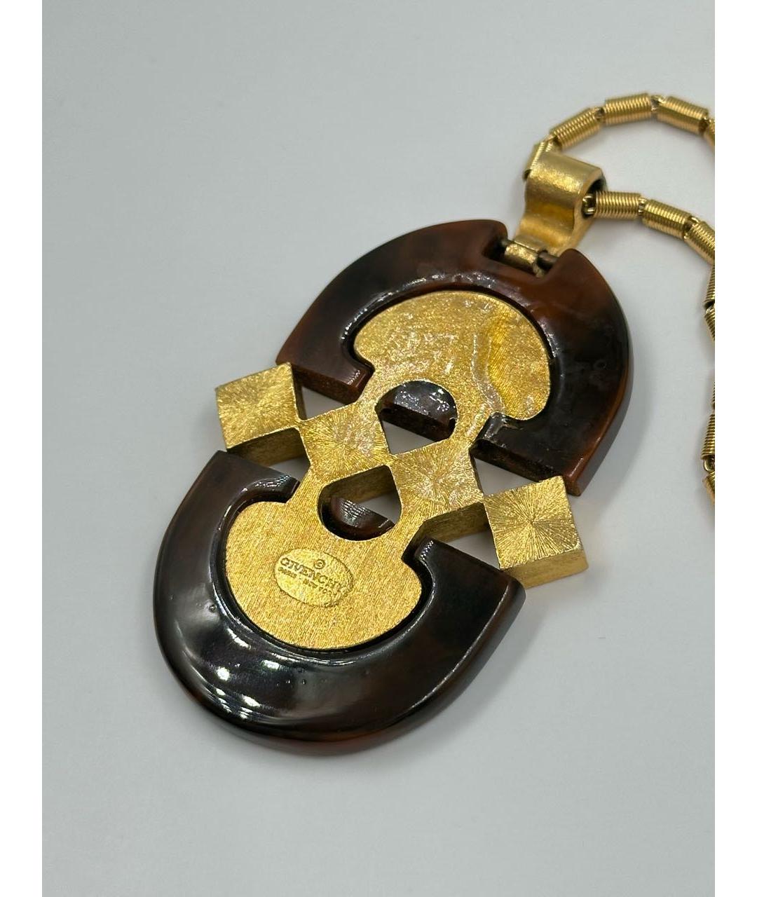 GIVENCHY Коричневый пластиковый кулон, фото 6
