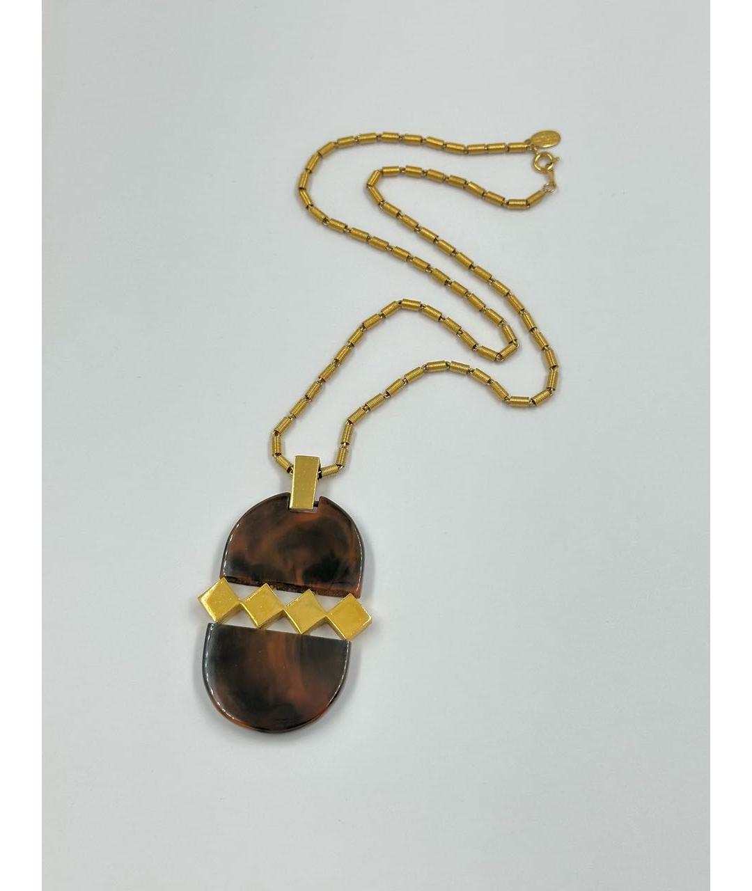 GIVENCHY Коричневый пластиковый кулон, фото 9