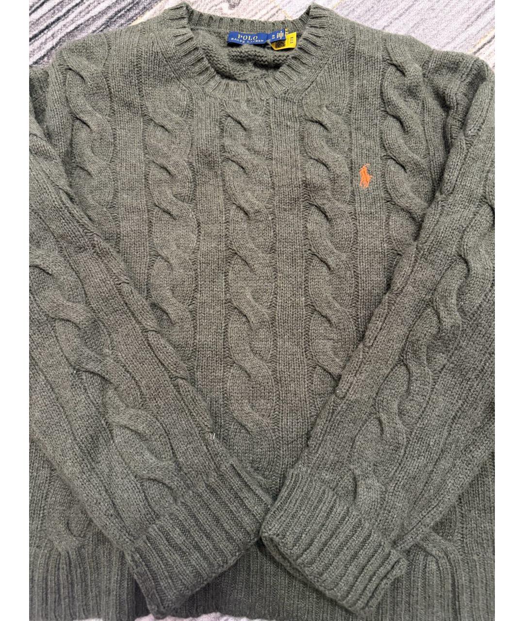 POLO RALPH LAUREN Хаки кашемировый джемпер / свитер, фото 3