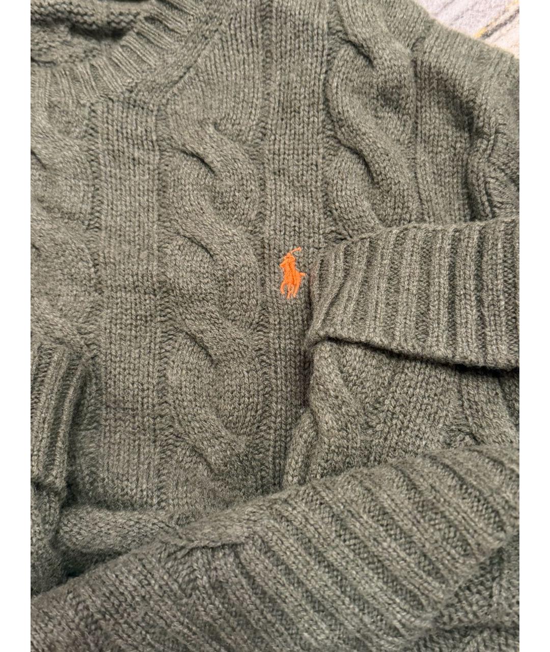 POLO RALPH LAUREN Хаки кашемировый джемпер / свитер, фото 2