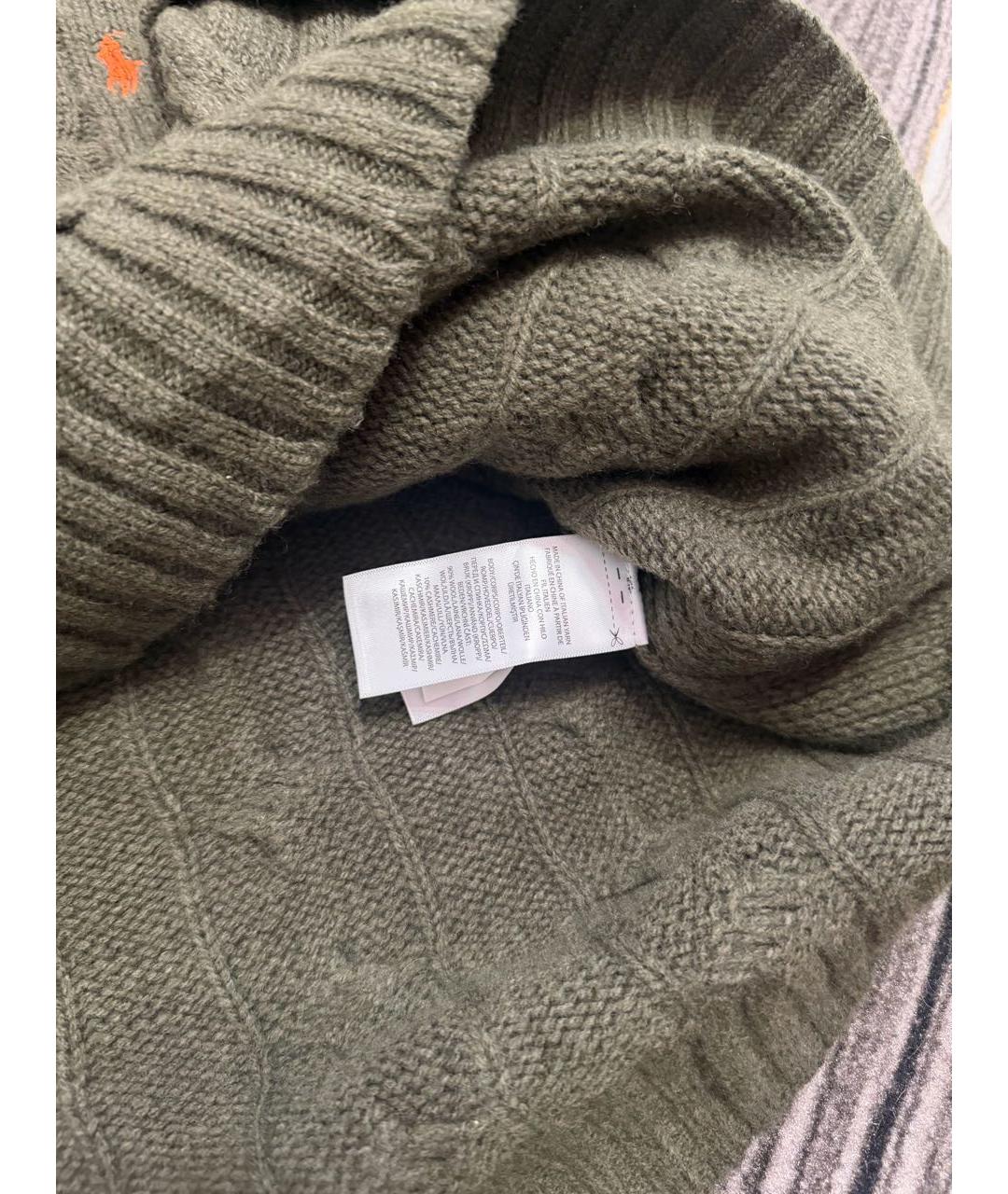 POLO RALPH LAUREN Хаки кашемировый джемпер / свитер, фото 4