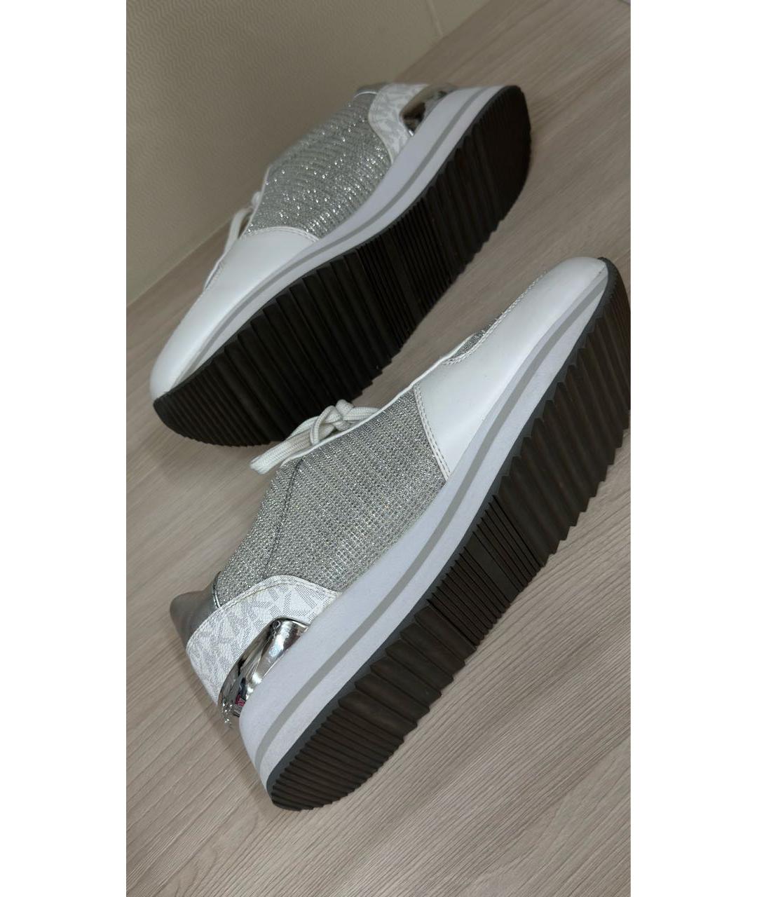 MICHAEL KORS Белые кожаные кроссовки, фото 6