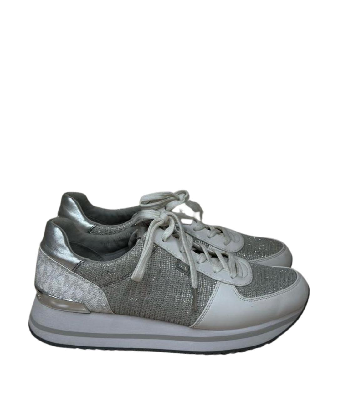 MICHAEL KORS Белые кожаные кроссовки, фото 1