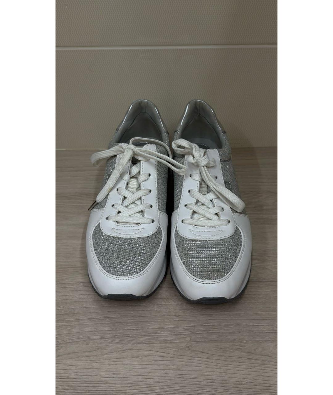 MICHAEL KORS Белые кожаные кроссовки, фото 2