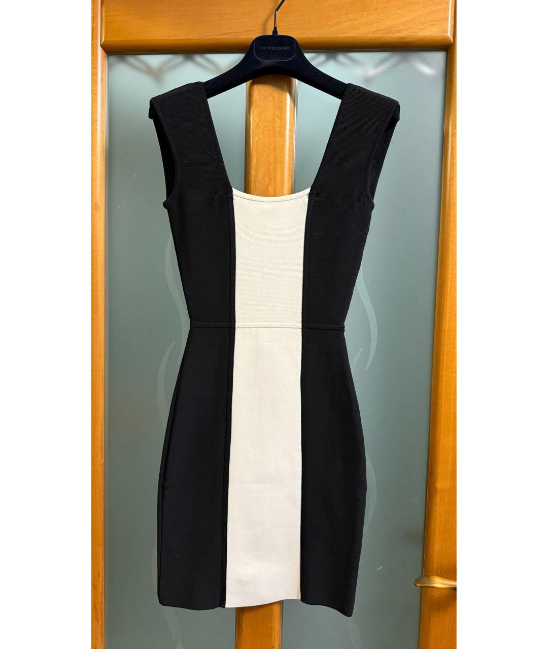 BCBG MAXAZRIA Черное вискозное коктейльное платье, фото 7