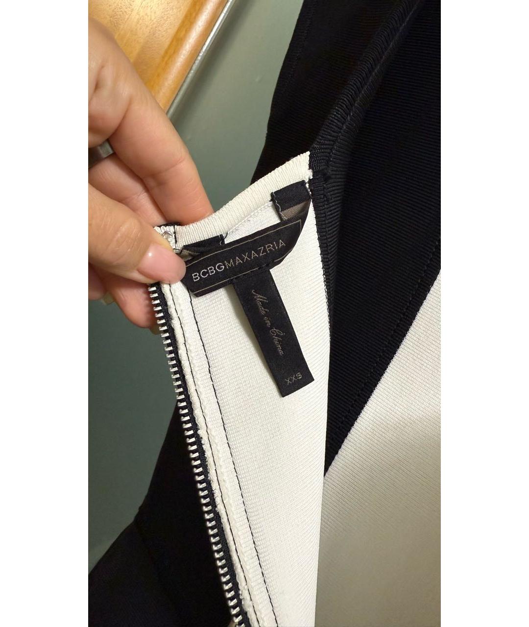 BCBG MAXAZRIA Черное вискозное коктейльное платье, фото 3