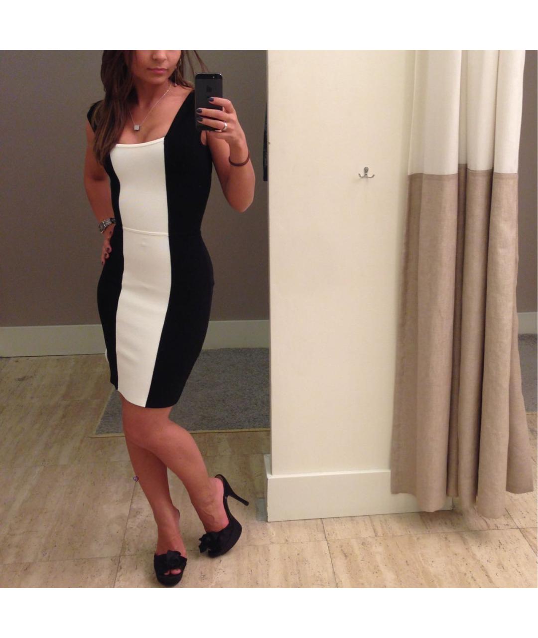 BCBG MAXAZRIA Черное вискозное коктейльное платье, фото 5