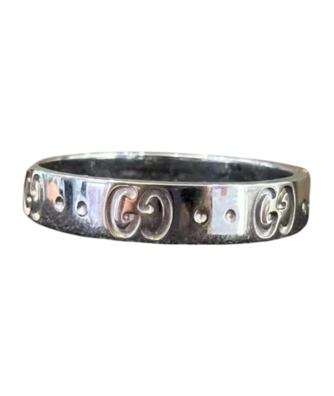 GUCCI Серебряное кольцо из белого золота, фото 1