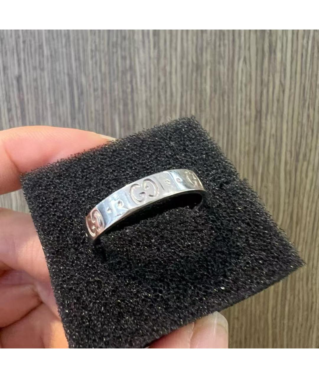 GUCCI Серебряное кольцо из белого золота, фото 4