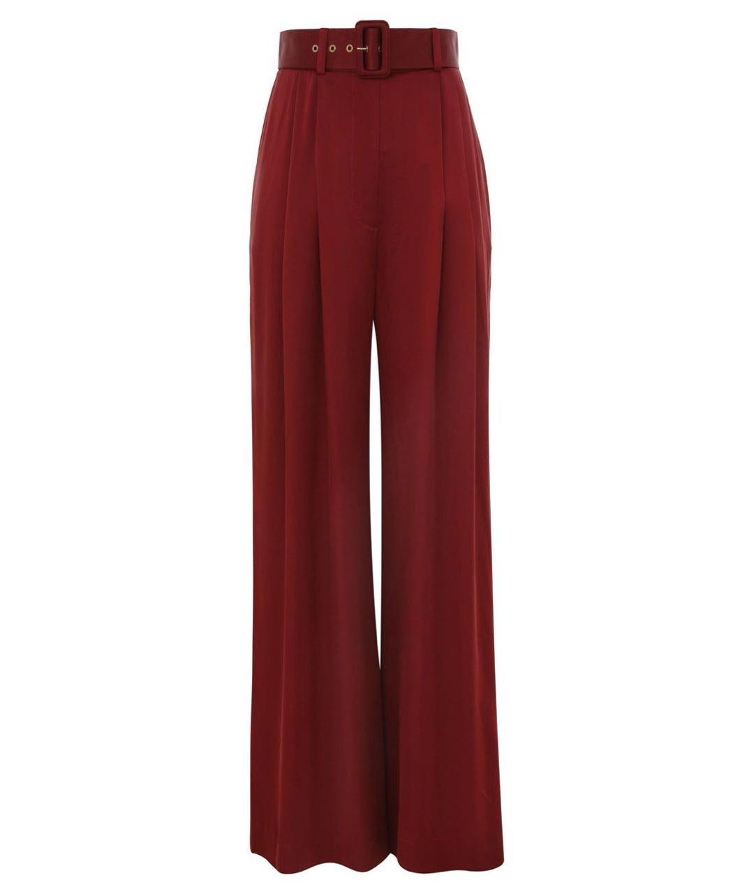 ZIMMERMANN Бордовые брюки широкие, фото 4