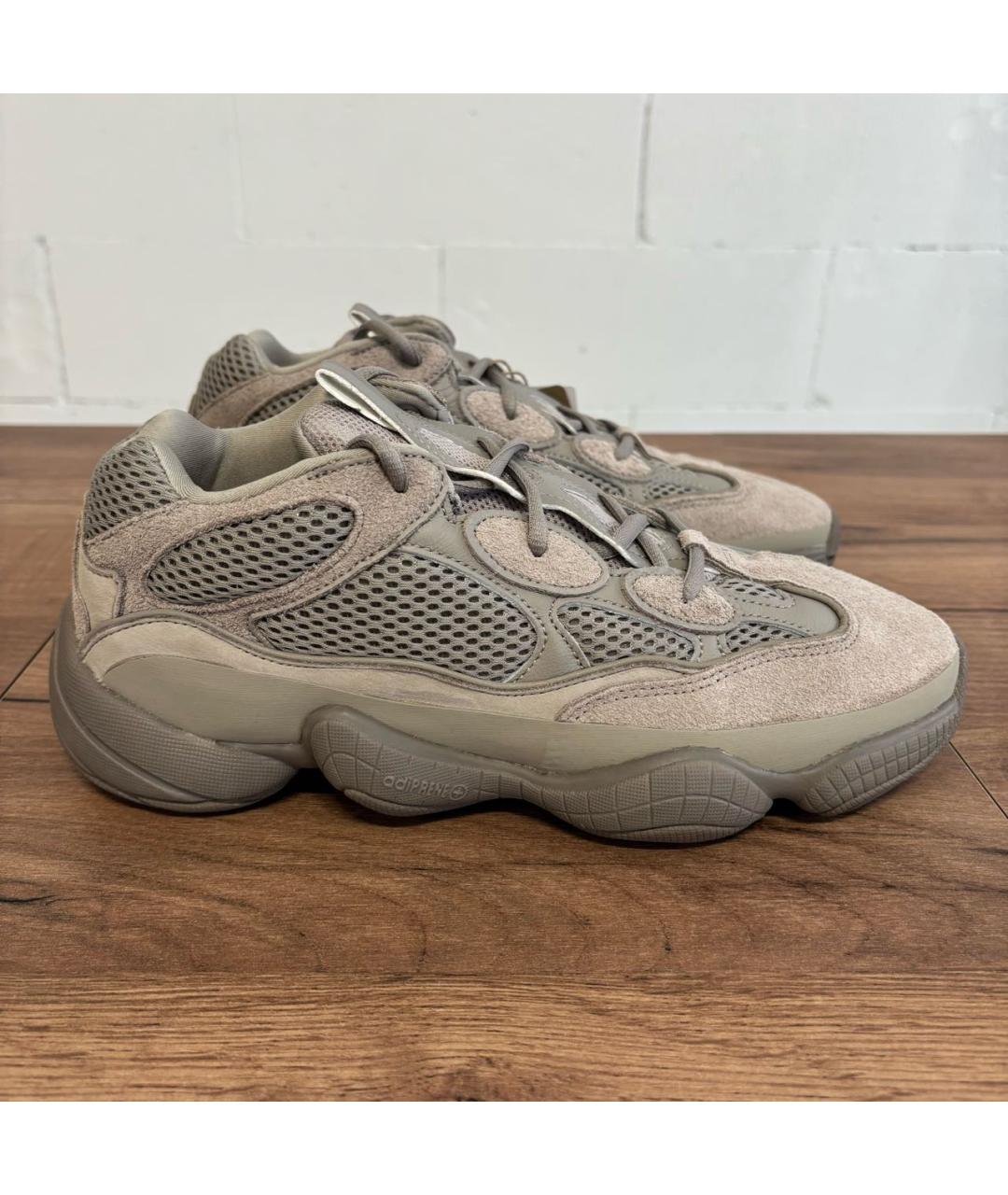 ADIDAS YEEZY Серые замшевые низкие кроссовки / кеды, фото 4