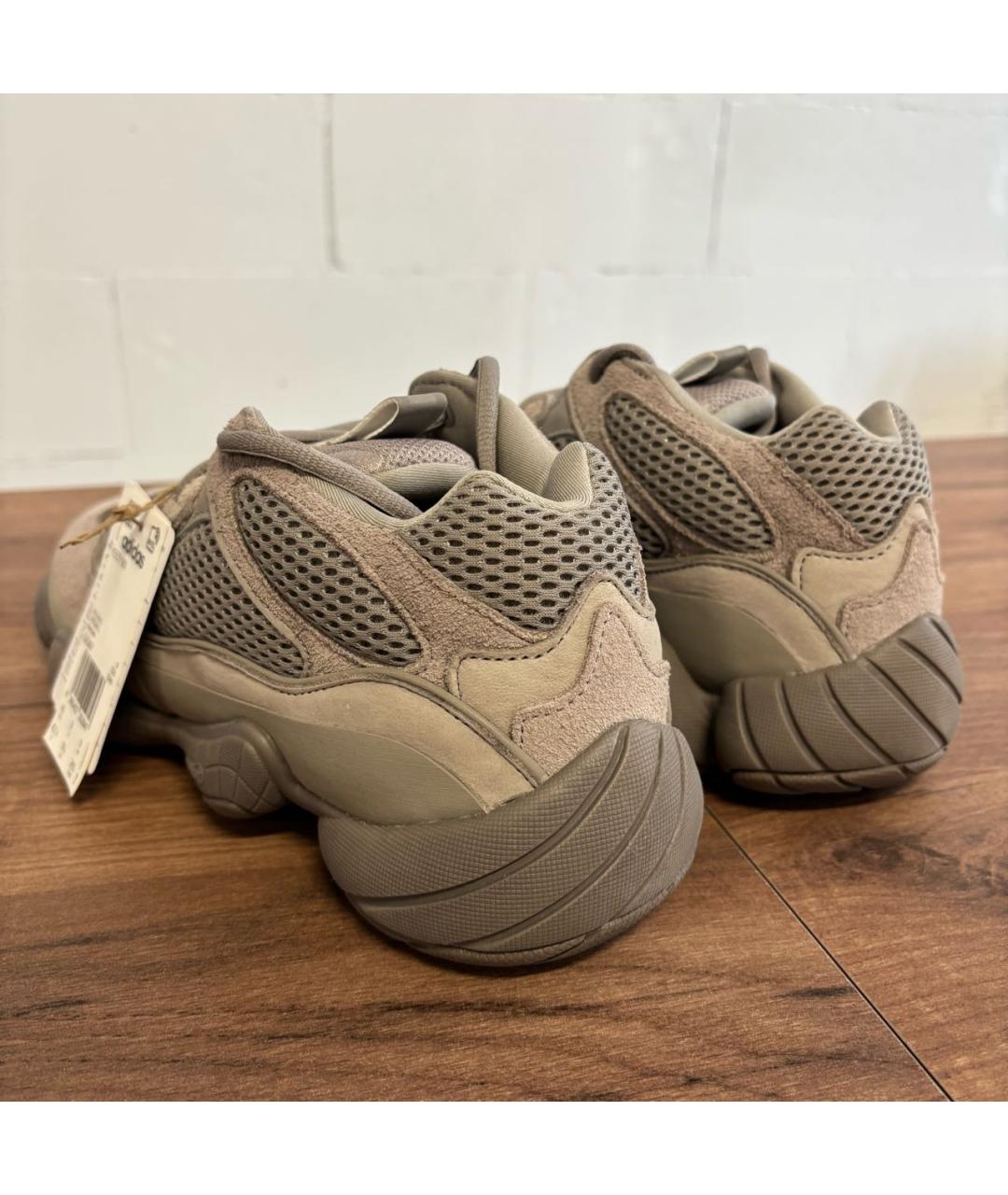 ADIDAS YEEZY Серые замшевые низкие кроссовки / кеды, фото 3