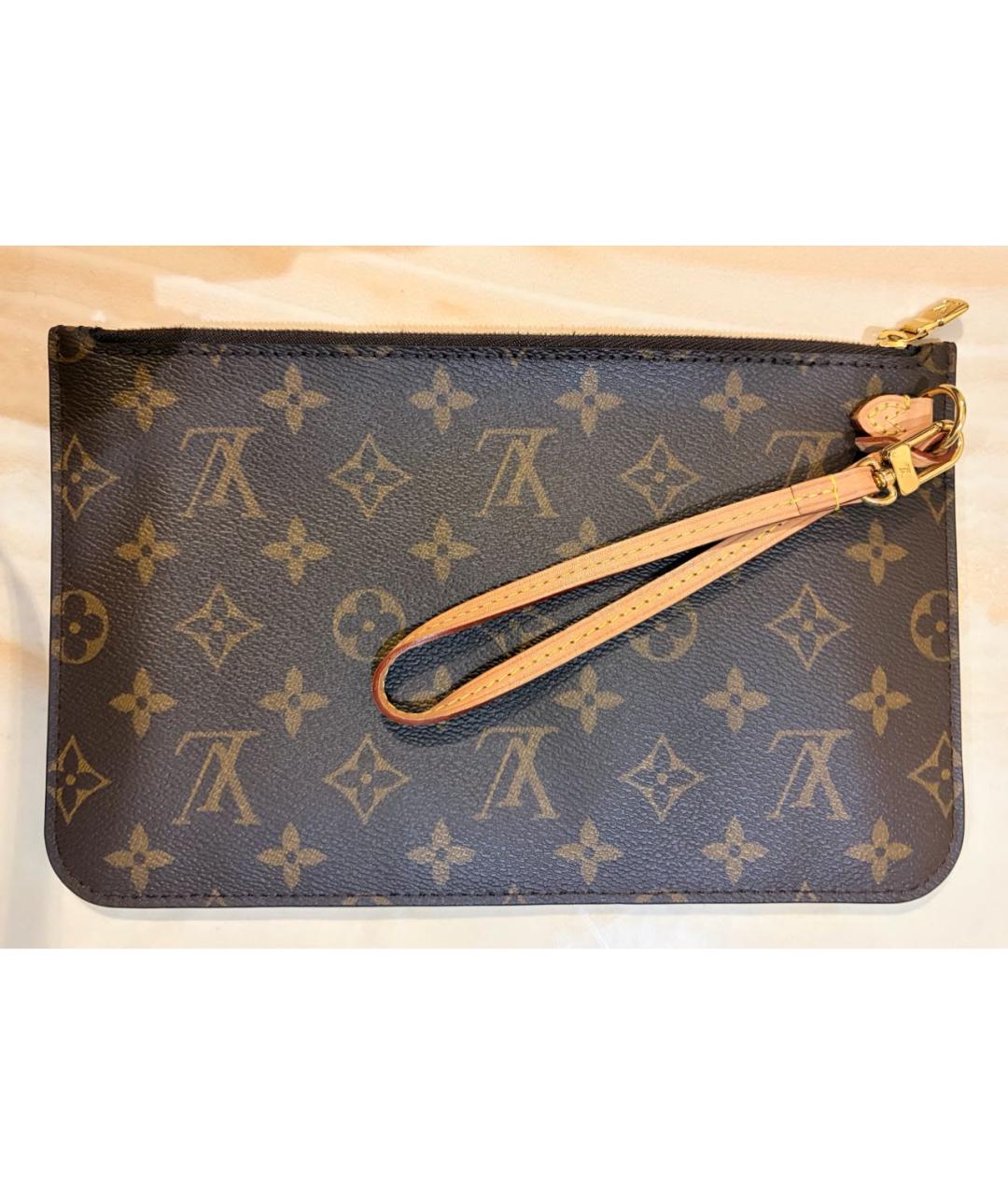 LOUIS VUITTON Коричневая косметичка, фото 9