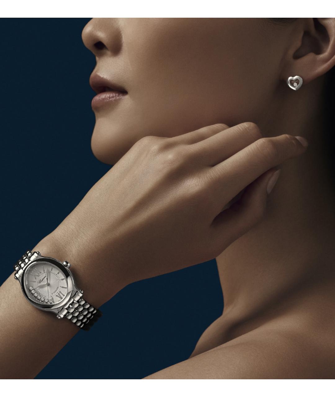 CHOPARD Серебряные серьги из белого золота, фото 4