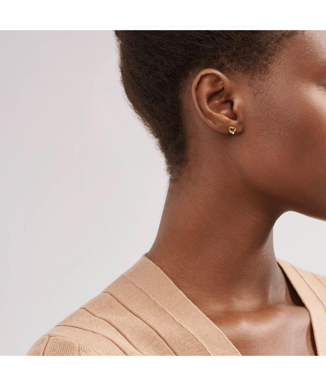 TIFFANY&CO Желтые серьги из желтого золота, фото 2