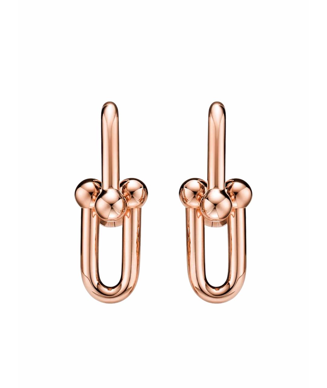 TIFFANY&CO Бежевые серьги из розового золота, фото 1