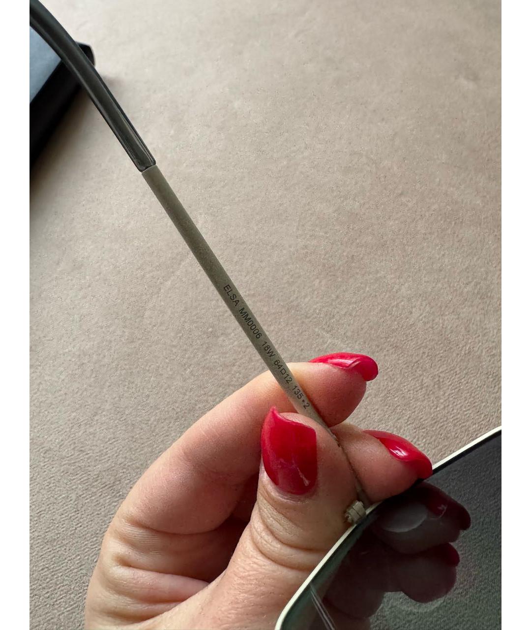 MAX MARA Зеленые металлические солнцезащитные очки, фото 7